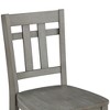 Acacia Veneers and Hardwood Counter Chair (Set of 2) with Shaped Seat, Front Footrest, Side Rest, Plastic Glides, and Burnished Aged Gray Finish - 4 of 4