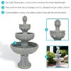Sunnydaze 53"H Electric Fiberglass and Resin 3-Tier Lion Head Design Outdoor Water Fountain - 2 of 4