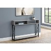 Monarch Specialties Accent Table Console Entryway Narrow Sofa Living Room Bedroom Grey Laminate Black Metal Contemporary Modern - 2 of 4