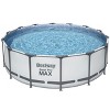 Bestway Steel Pro MAX 14 Foot x 48 Inch Round Metal Frame Above Ground Outdoor Swimming Pool Set with 1,000 Filter Pump, Ladder, and Cover - image 3 of 4