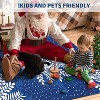 Christmas Snowflake Area Rug,2x3 Rug Washable Non Slip for Entryway,Soft Low Pile Christmas Door Mat - 4 of 4