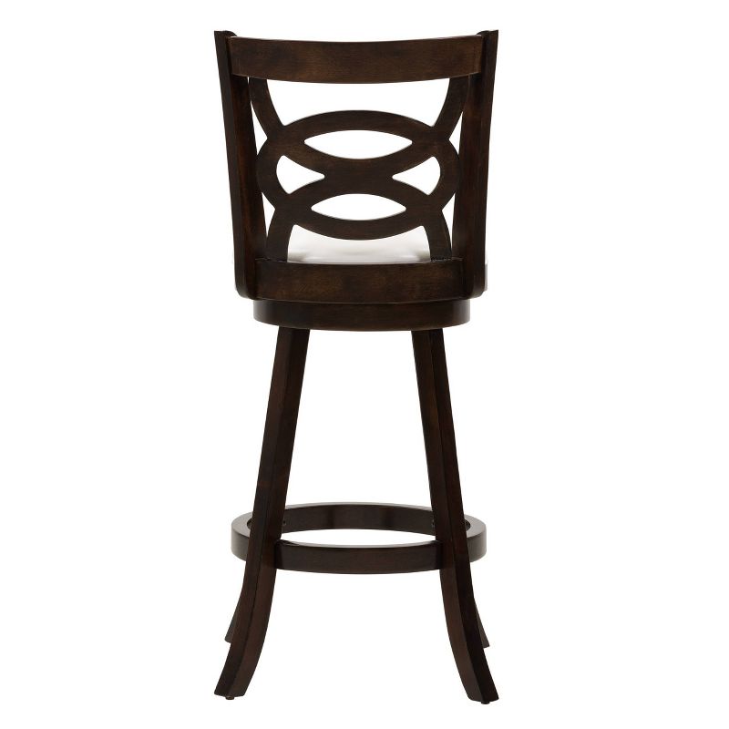 Set of 2 Woodgrove Bar Height Wood Barstool with Circle Detail White - CorLiving, 6 of 11