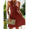 Imily Bela Elegant V Neck Knot Front A Line Tank Dress Summer Casual Comfort - 2 of 4