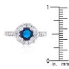 Slickblue 2.1 Ct Round Cut Classic Halo Ring for Women in Rhodium Plated, in 6 Color Options, Sizes 5-10 - 4 of 4