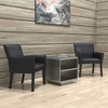 Executive Box Armchair Black - Boss Office Products: Ergonomic, Vinyl Upholstery, Wood Legs, Fixed Height - 3 of 4