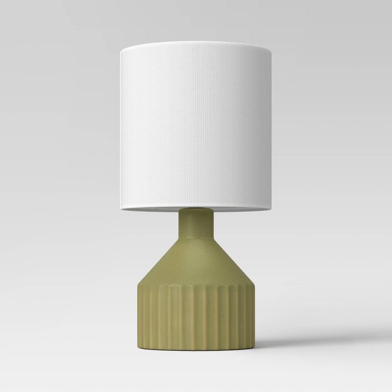 Ribbed Ceramic Mini Table Lamp Green - Threshold&#8482;, 1 of 8