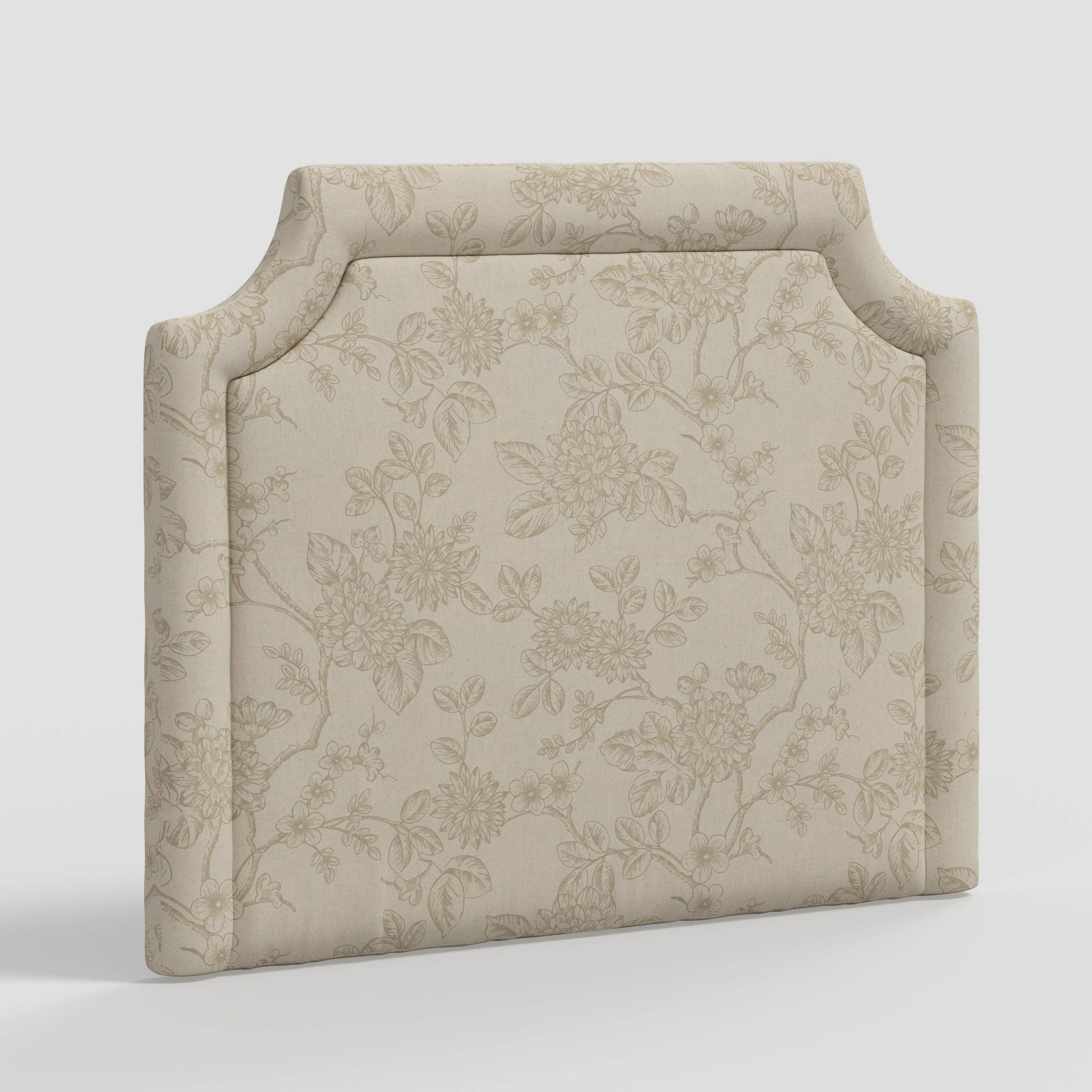 Twin Charlie Notched Border Stick-on-the-Wall Dorm Headboard Toile Floral Stucco - Threshold™