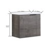 22" Floating Bathroom Vanity with Ceramic Sink – Soft-Close Door Grey Plywood Vanity for Small Bathrooms, Wall-Mounted Storage Cabinet - 3 of 4