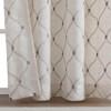 Kate Aurora 1 Piece Vienna Lux Embroidered Linen Blend Semi Sheer Grommet Window Curtain Panel - 84 in. Long - 2 of 4