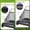 26-Inch Push Lawn Sweeper, 7 Cu. Ft. Hopper Capacity Leaf & Grass Collector with 4 Spinning Brushes, Adjustable Height, for Grass Clippings - 3 of 4