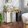 120L metal laundry basket rack with wheels, paired with three color laundry basket combinations - 2 of 4