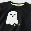 Baby Girls' Halloween Ghost Top & Bloomer Set - Cat & Jack™ Black - 3 of 4