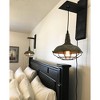 Claxy Farmhouse Plug-in Pendant Light Dark Grey Metal Cage Fixture - 2 of 4