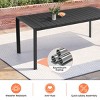 Pellebant Patio Dining Table Durable WPC Tabletop Aluminum Frame Indoor/Outdoor Dining Table for Backyards Poolside Gardens - 4 of 4