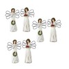 Frosted Winter Angel with Bird and Wreath Accent (Set of 6) - 3 of 4