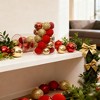 EcoSummer 25-Piece Red & Gold Christmas Ornaments Set, 2.36" Shatterproof Balls for Xmas Tree and Holiday Home D¨¦cor - 2 of 4