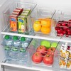 LunaLulinlk 4 Pack Clear Plastic Storage Bins with Handles, Pantry Organizer Bins, for Refrigerator, Freezer, Cabinet, Kitchen, Countertops, Large - 3 of 4
