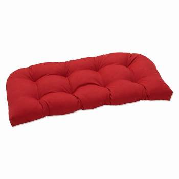 Outdoor/Indoor Loveseat Cushion Splash Flame Red - Pillow Perfect
