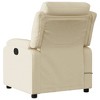 vidaXL Massage Recliner Chair For Elderly - Manual Recline, Vibrating Armchair, Cream Fabric, 135° Tilt, Padded Comfort, Side Pocket, Sturdy Frame - 4 of 4
