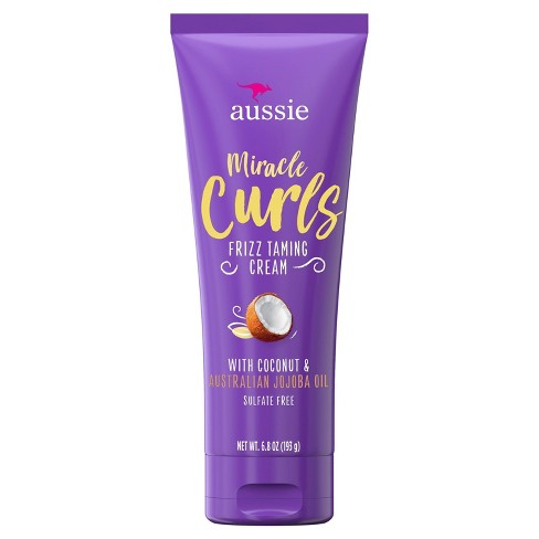 Aussie Miracle Curls Frizz Taming Curl Cream With Coconut Jojoba 6 8 Fl Oz Target