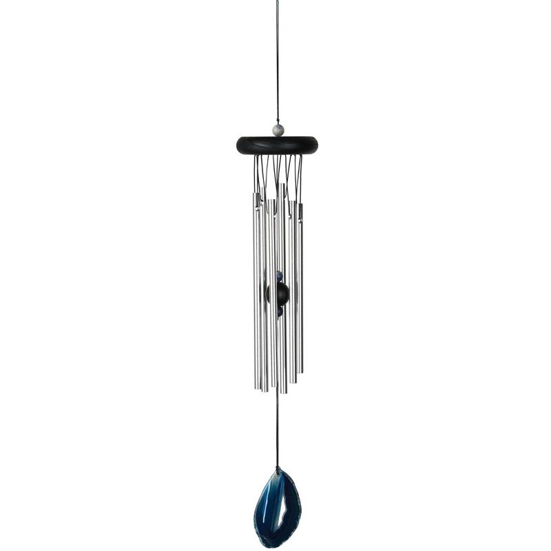 Woodstock Wind Chimes Signature Collection, Woodstock Agate Chime, Wind Chimes For Outdoor Patio and Garden, 18", 1 of 7