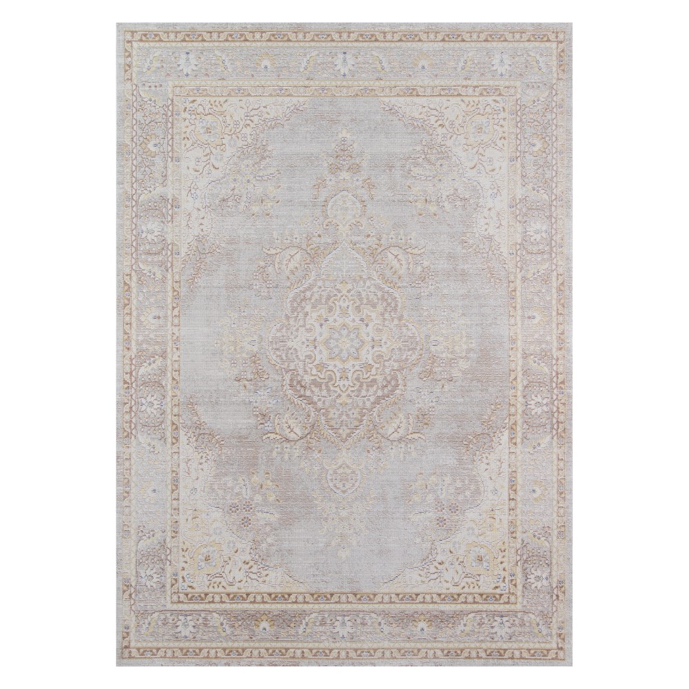 Photos - Area Rug Momeni 2'x3' Medallion Loomed Accent Rug Gray  