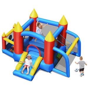 Infans Inflatable Bounce House Slide Jumping Castle Soccer Goal Ball Pit Without Blower - 1 of 4
