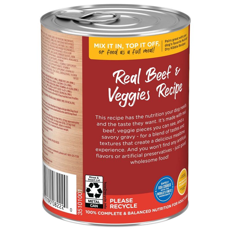 Rachael Ray Nutrish Chunks in Gravy Wet Dog Food with Vegetables &#38; Beef Flavor - 13oz, 3 of 11