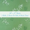 Wrapables Bamboo Satin Brocade Decorative Paper (Set of 3, Total 6 Sheets) - Green - 2 of 4