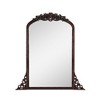 Kowtko Vintage Arched Wall Mirror, Carved Solid Wood Frame, Wall-Mounted Mirror for Home Decor- The Pop Home - 3 of 4