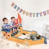 INFURNIC Baby Activity Gyms Wooden Pirate Sandbox with Bench Seats and Storage for Backyard Fun, Multicolor, 62.3"*30.8"*18" - 4 of 4