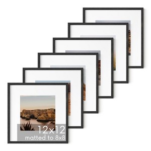 Haus and Hues Set of 6 Oak Wood Single Picture Frame with Plexiglass Cover - 1 of 4
