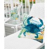C&F Home 18" x 18" Blue Crab Coastal Indoor/Outdoor Decorative Throw Pillow - 4 of 4