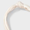 Satin Top Knot Headband - A New Day™ Cream - 3 of 3