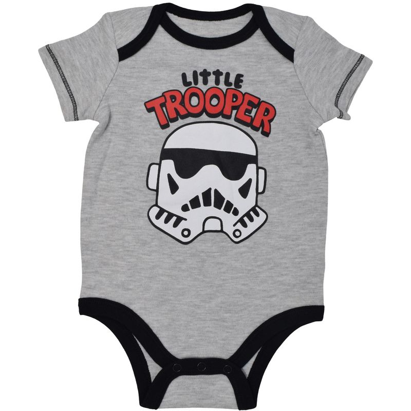 Star Wars Darth Vader Chewbacca Stormtrooper R2-D2 C-3PO Baby Boys 5 Pack Bodysuit , 4 of 7