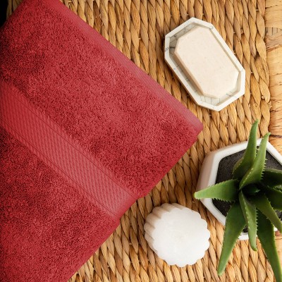 Oversized Red Egyptian Cotton Washcloth Set