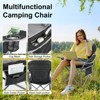 ELJGET Oversized Camping Folding Chair, Heavy Duty Padded Chair with Cup Holder Storage and Cooler Bag, 5000 LBS Steel Frame, Portable for Outdoor - 2 of 4