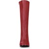 Allegra K Women's Halloween Round Toe Side Zip Block Heels Knee High Sock Boots - 3 of 4