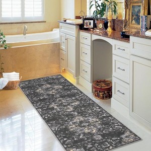 Washable Folding Shaggy Carpet, Non-Slip Stain Resistant Floor Mat, Living Room, Bedroom, Kitchen, Guest Room Entrance, Home Decoration - 1 of 4