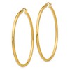 Black Bow Jewelry 2.5mm x 55mm 14k Yellow Gold Classic Round Hoop Earrings - 2 of 4