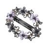 Unique Bargains Hollow Flower French Barrette Hair Clips Black Blue Pink 1 Pc - 4 of 4
