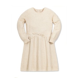 Hope & Henry Girls' Long Sleeve Balloon Sleeve Sweater Dress, Kids - 1 of 4