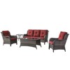 Gymojoy 5 Piece Outdoor Wicker Sofa with Patio Chairs with Coffee Table and Side Table - 2 of 4