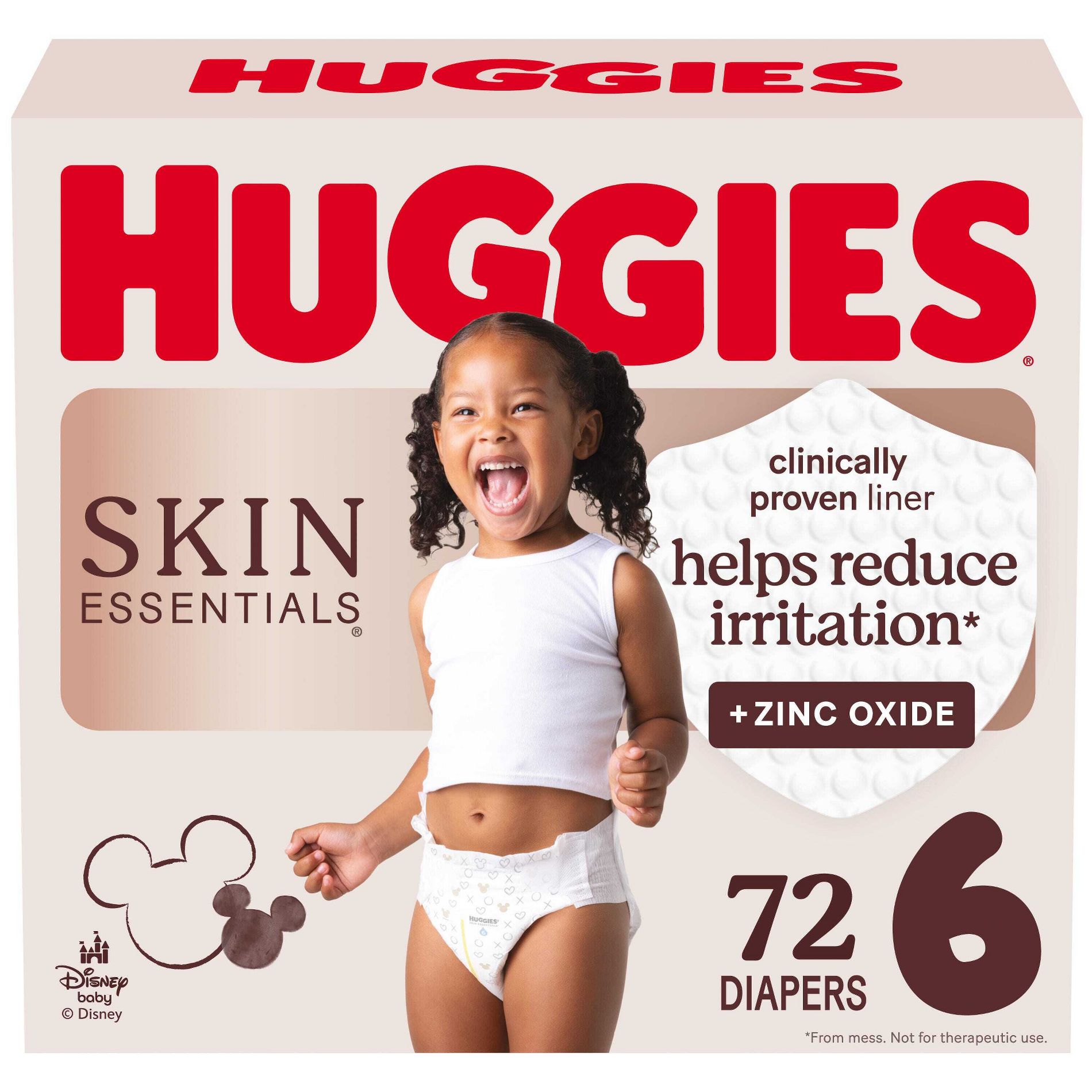 Huggies Skin Essentials Dermatologist Approved Diapers - Size 6 - 72ct