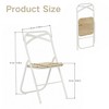 FurnitureR Folding Chair with MDF Wood Seat and Sturdy Metal Frame, Lightweight Space-Saving Foldable Chair for Dining, Patio & Extra Seating - 3 of 4