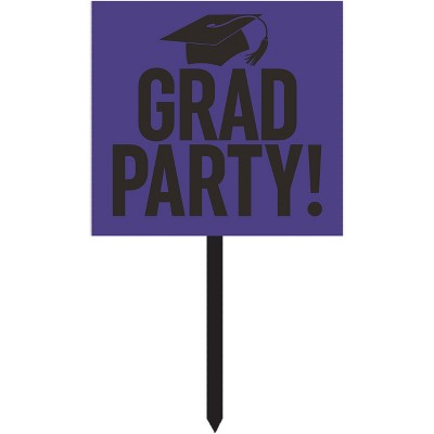 Purple Graduation Yard Sign
