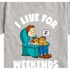 Boys' - Garfield - I Live For Weekends Short Sleeve Graphic T-Shirt - 2 of 4