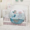NoJo Sugar Reef Mermaid Pink, Aqua, Gray Super Soft Contoured Changing Pad Cover - 4 of 4