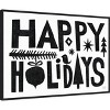 Amanti Art Christmas Whimsy Happy Holidays Black by Michael Mullan Canvas Wall Art Print Framed 33-in. x 23-in. - 3 of 4