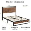 Bed Frame with Headboard and Footboard, Heavy Duty Slats Support with Under Bed Storage, Non-Slip, Easy Assembly, Rustic Brown - 2 of 4